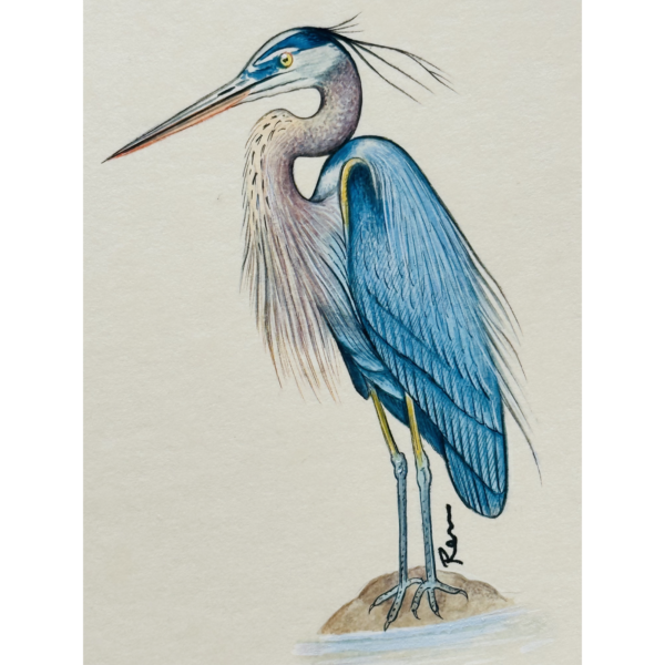 Hand-Painted Heron Mini, Dapper - Image 3