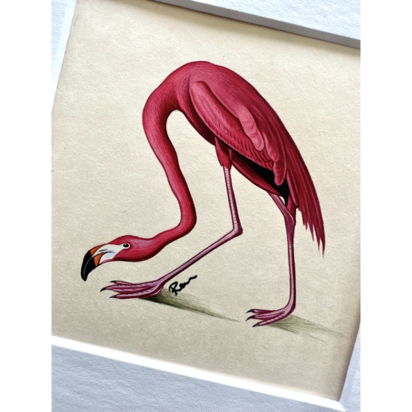 Hand-Painted Flamingo Miniature, Rosy Rascal - Image 2