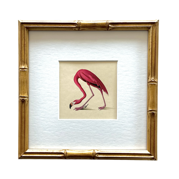 Hand-Painted Flamingo Miniature, Rosy Rascal