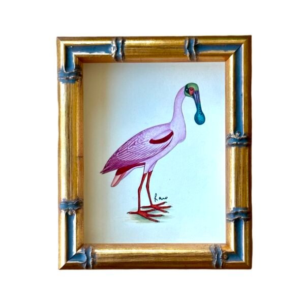 Hand-Painted Roseate Spoonbill Mini, Blush Beak