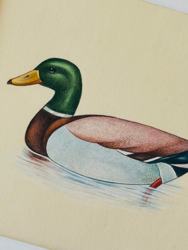 Hand-Painted Mallard Mini, Quirky Quack - Image 2