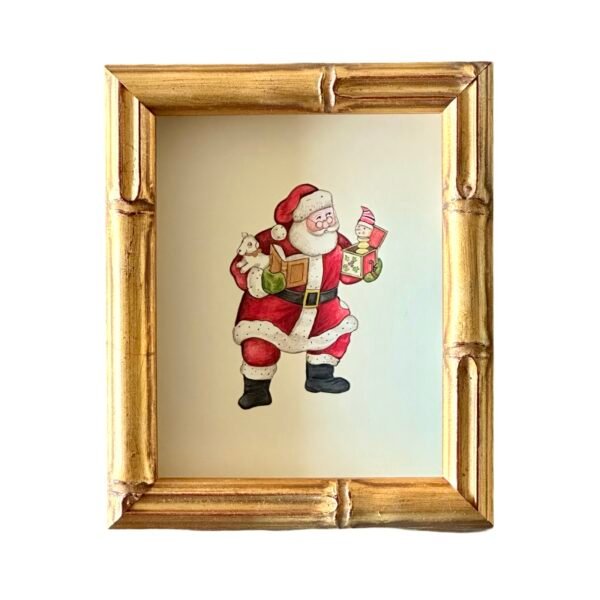 Hand-Painted Santa with Jack in the Box Miniature