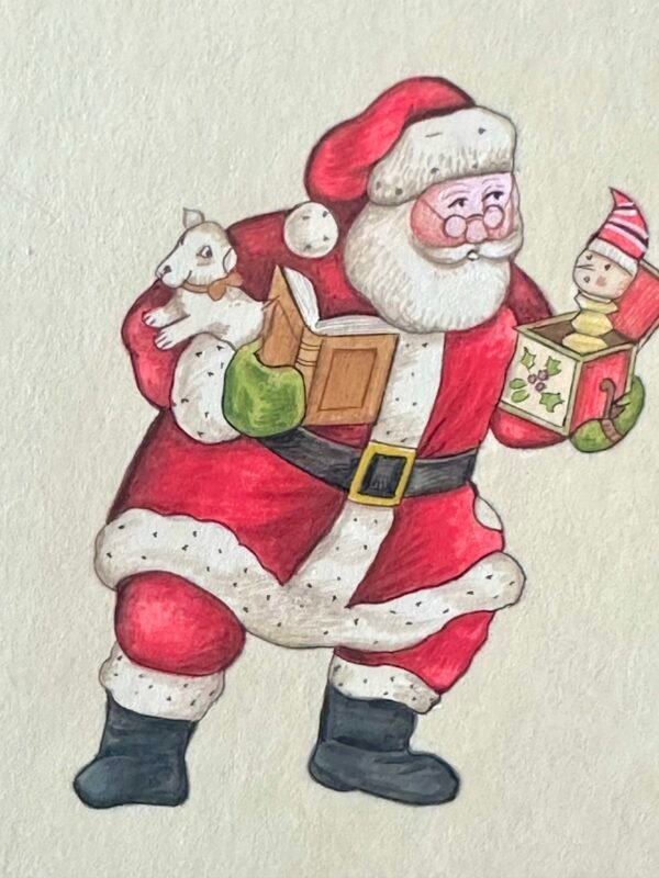 Hand-Painted Santa with Jack in the Box Miniature - Image 2