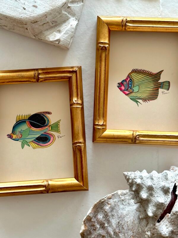 Hand-Painted Fish Mini, Bubbles - Image 4