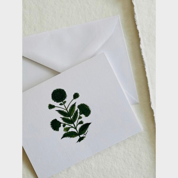 Green Motif Note Cards - Set of 10 - Image 2