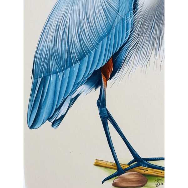 Hand-Painted Blue Heron, Harper - Image 4