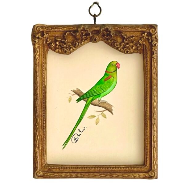 Hand-Painted Parrot Miniature, Mithoo