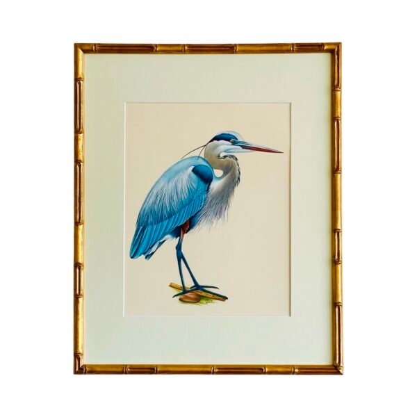 Hand-Painted Blue Heron, Harper