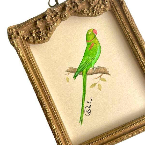 Hand-Painted Parrot Miniature, Mithoo - Image 2