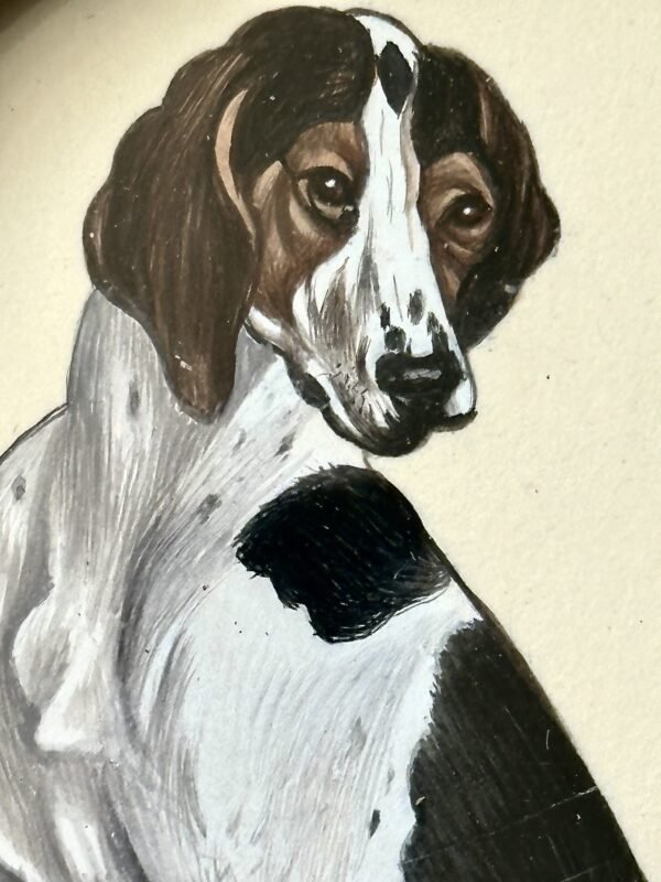 Hand-Painted French Hound Dog mini, Oreo - Image 2