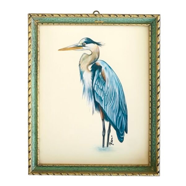 Hand-Painted Mini Heron Painting, Nimbus