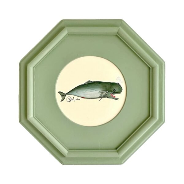 Original Hand-Painted Baby Whale Painting, Tide