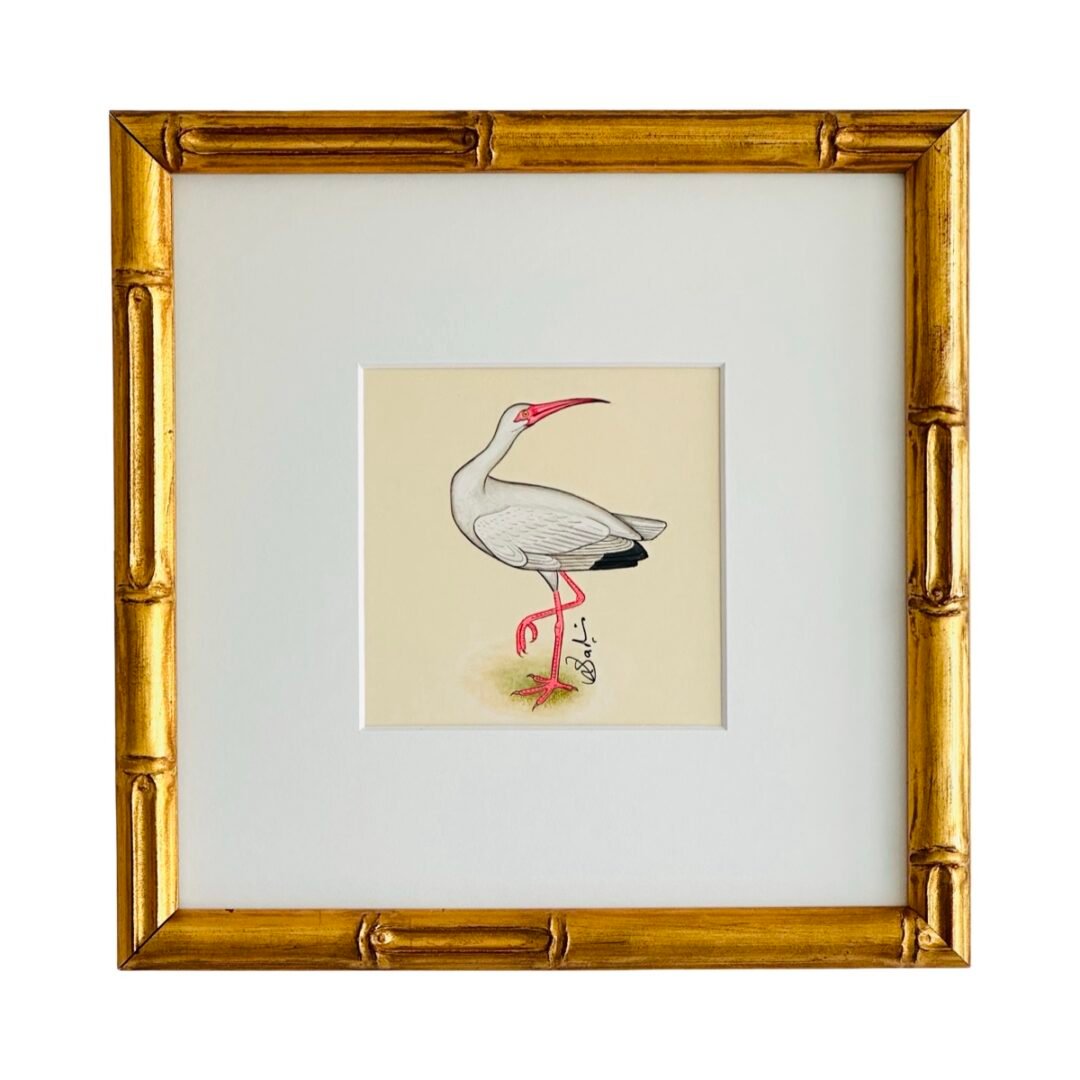 Hand-Painted White Ibis Painting, Rosie