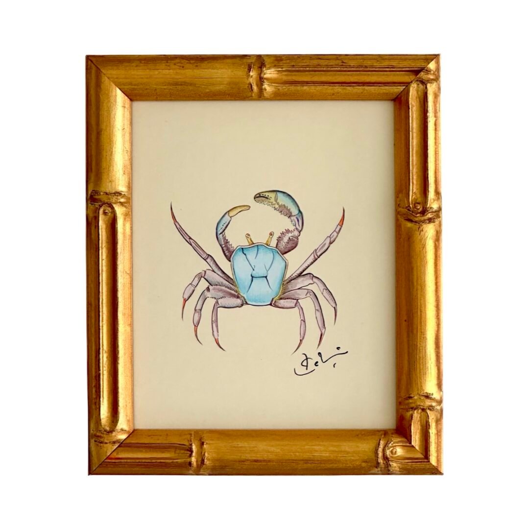 Hand-Painted Crab Painting, Clawdia