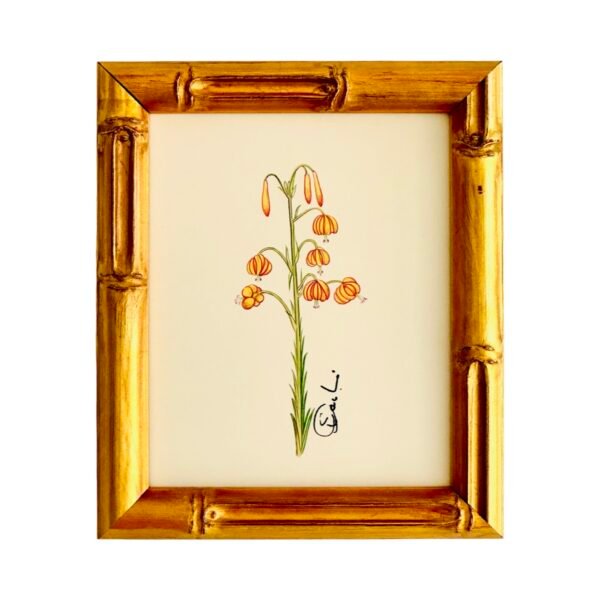 Hand-Painted Botanical Painting, Fleur Folle