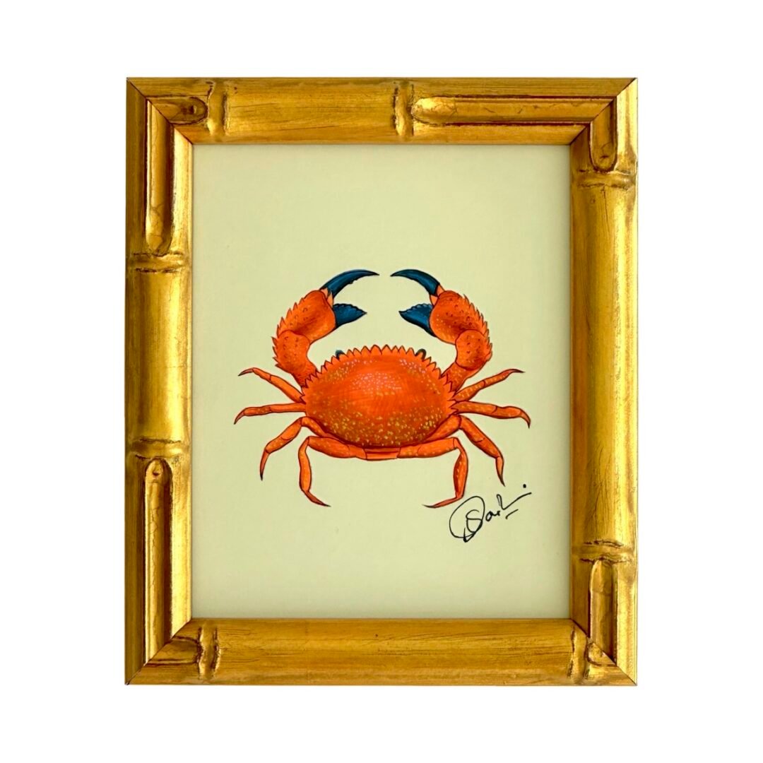 Hand-Painted Crab Painting, Sunny Side