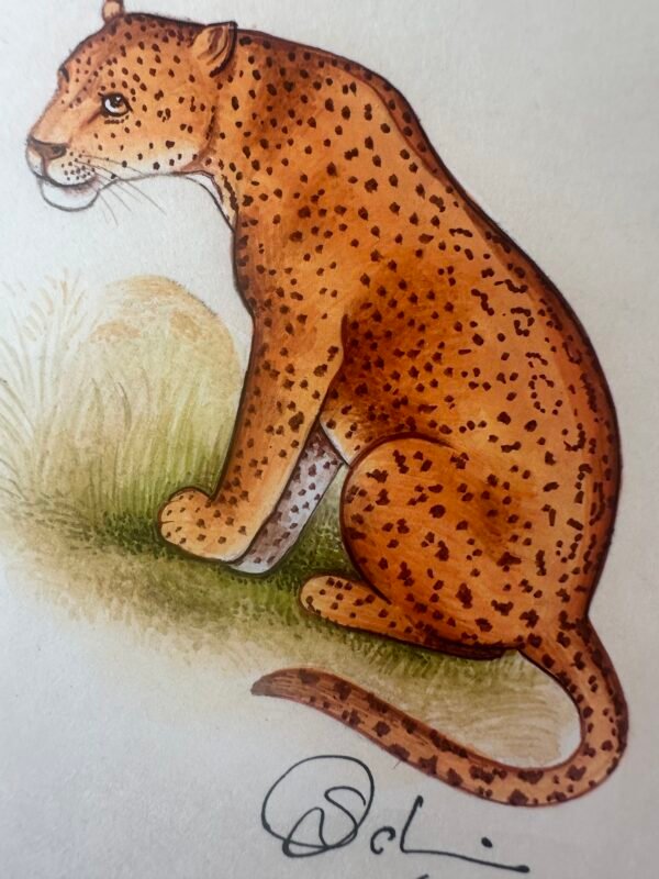 Hand-Painted Cheetah Painting, Dotty - Image 2