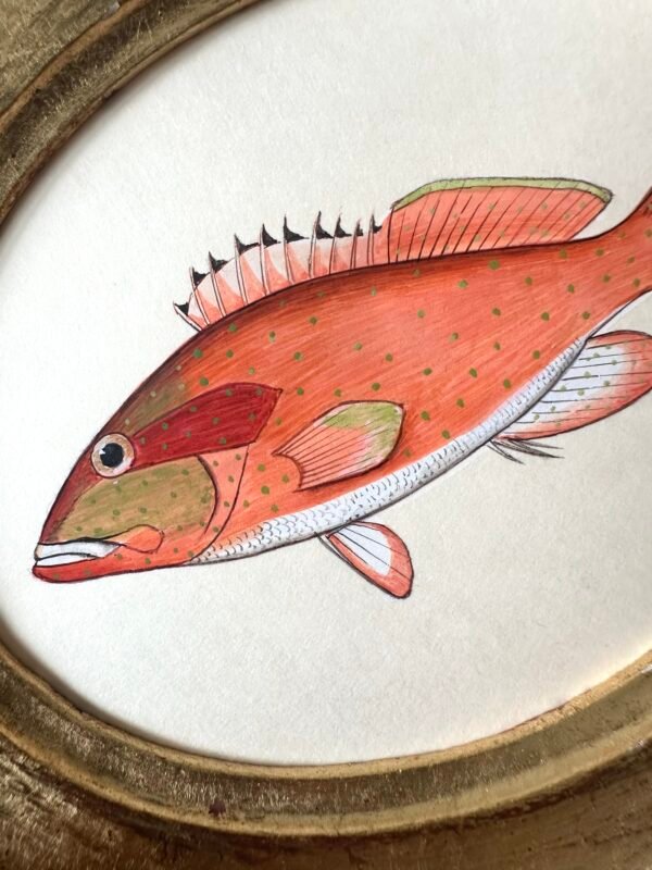 Hand-Painted Fish Painting, Marmalade - Image 3