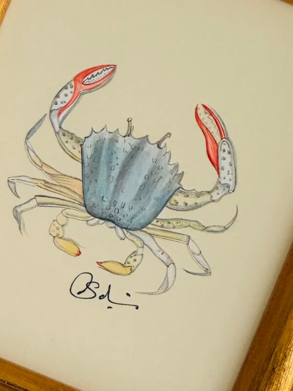 Hand-Painted Crab Painting, Snap - Image 2