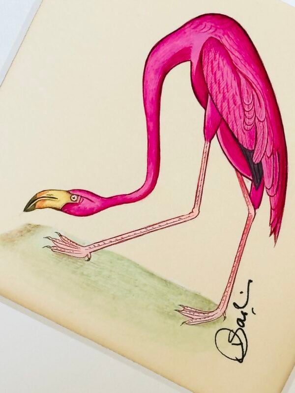 Hand-Painted Flamingo Painting, Pinkabella - Image 2