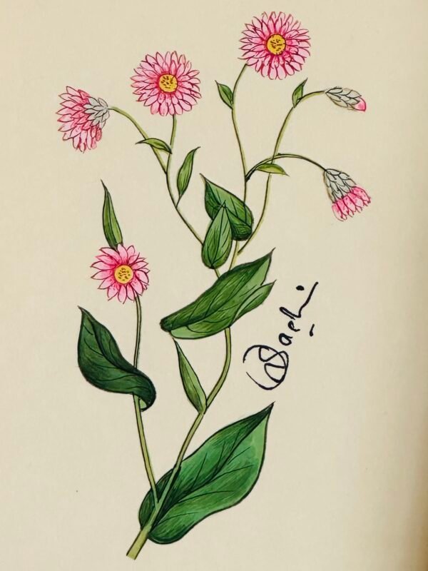 Hand-Painted Floral Painting, Cotton Kiss - Image 2