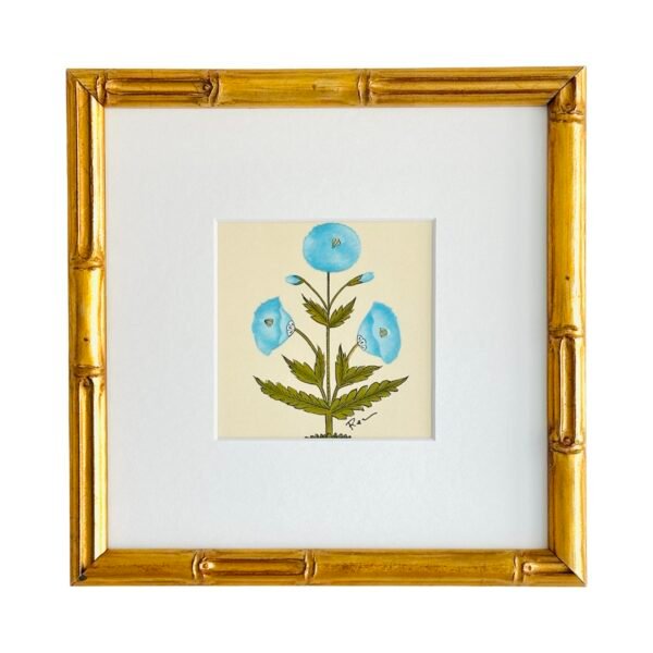 Hand-Painted Jaipur Blue & Green Floral Motif Painting