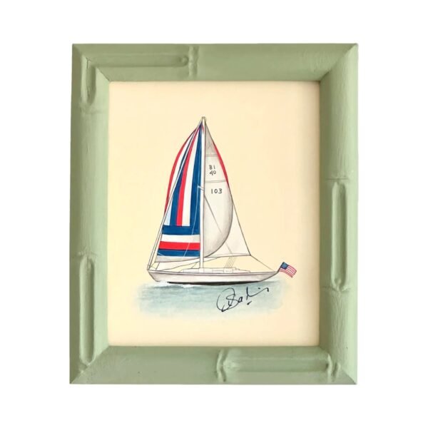 Hand-Painted Sailboat Painting, Captain Sprout