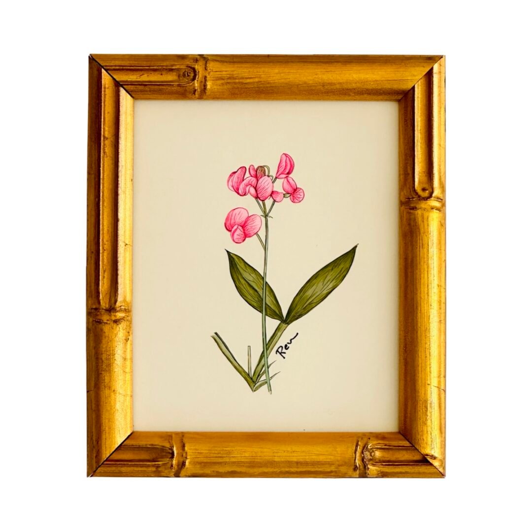 Hand-Painted Floral Painting, Lovebud