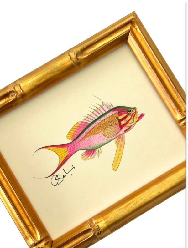 Hand-Painted Fish Painting, Peep - Image 2