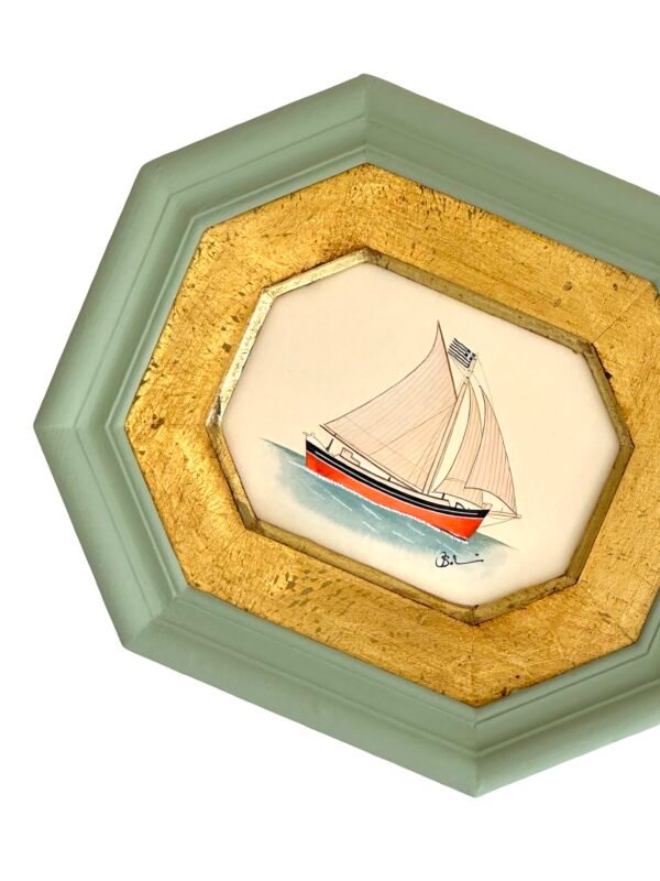 Hand-Painted Sailboat Painting, Sunset Drifter - Image 3