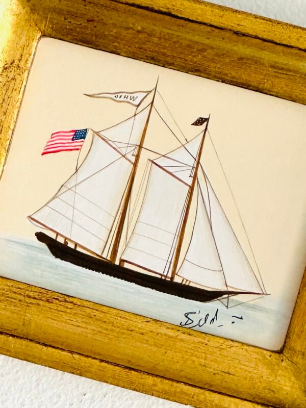 Hand-Painted Sailboat Painting, Little Voyager - Image 2
