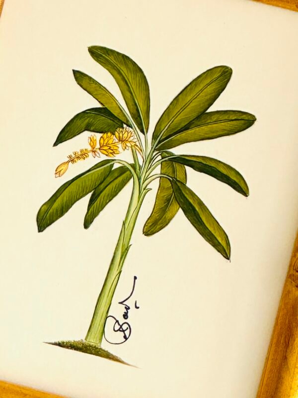 Hand-Painted Banana Palm Tree Painting - Image 2