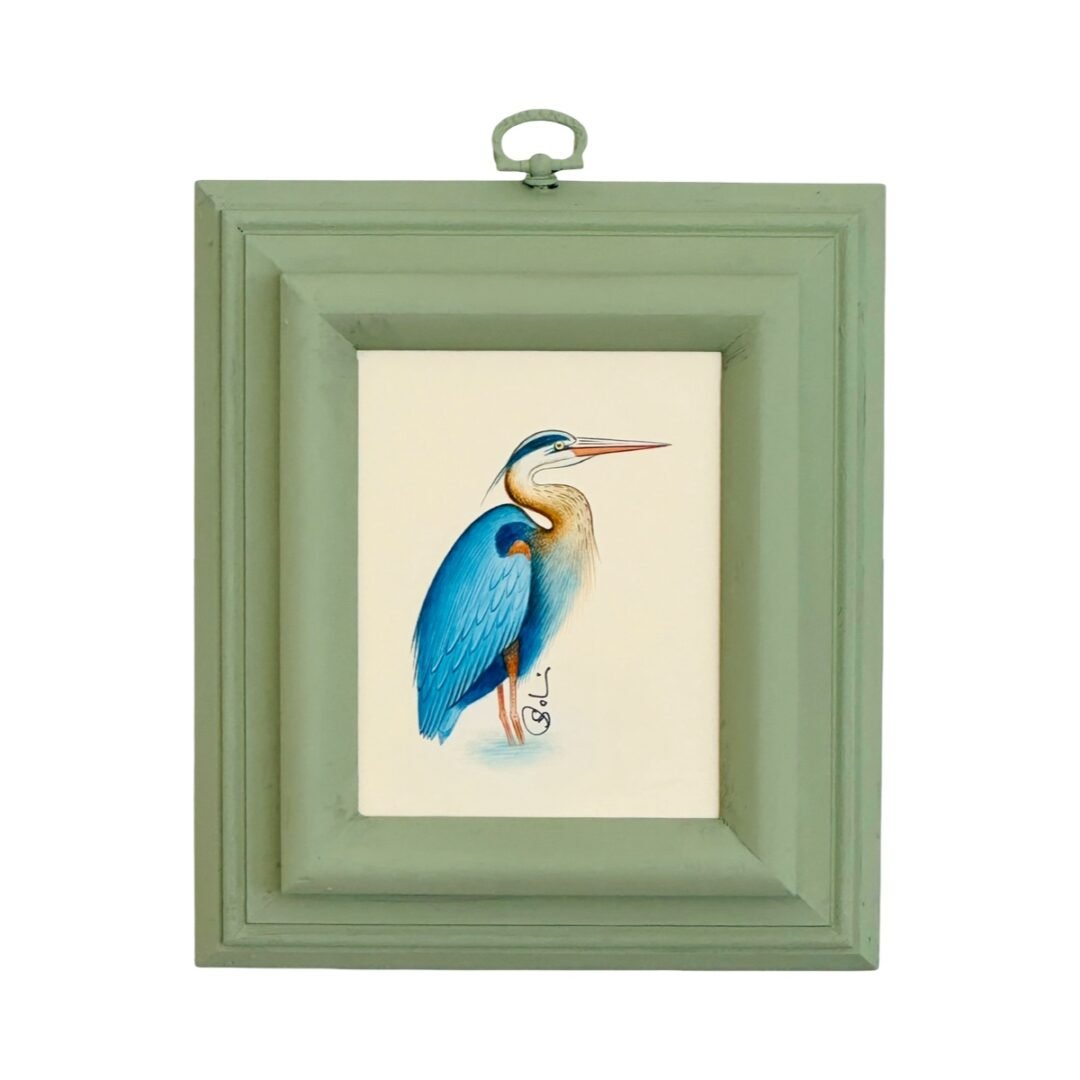 Hand-Painted Blue Heron Painting, Seabreeze