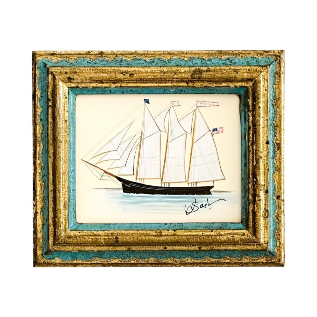 Hand-Painted Sailboat Painting, Little Skipper