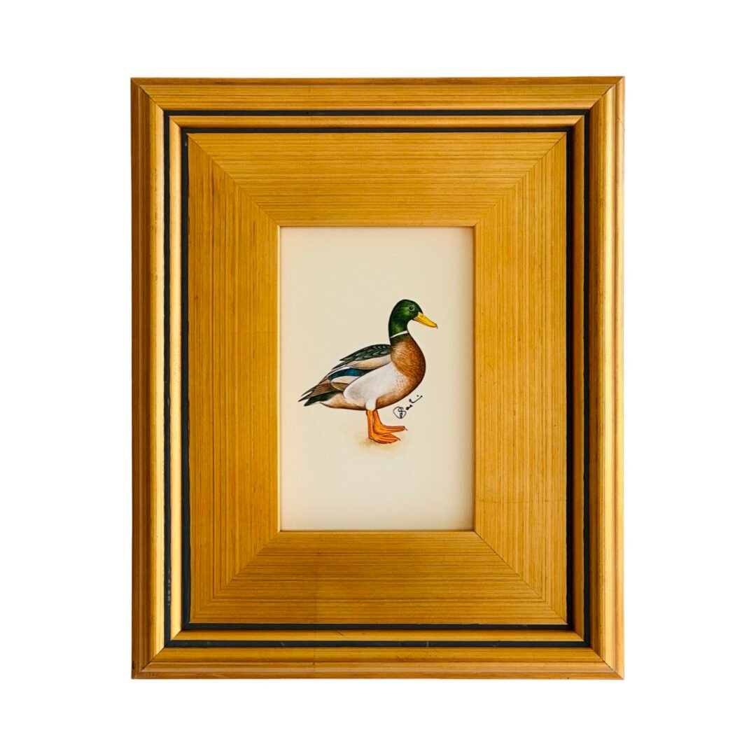 Hand-Painted Mallard Painting, Pebbles