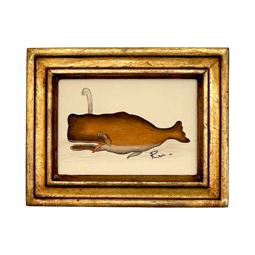 Hand-Painted Baby whale Painting, Squishy