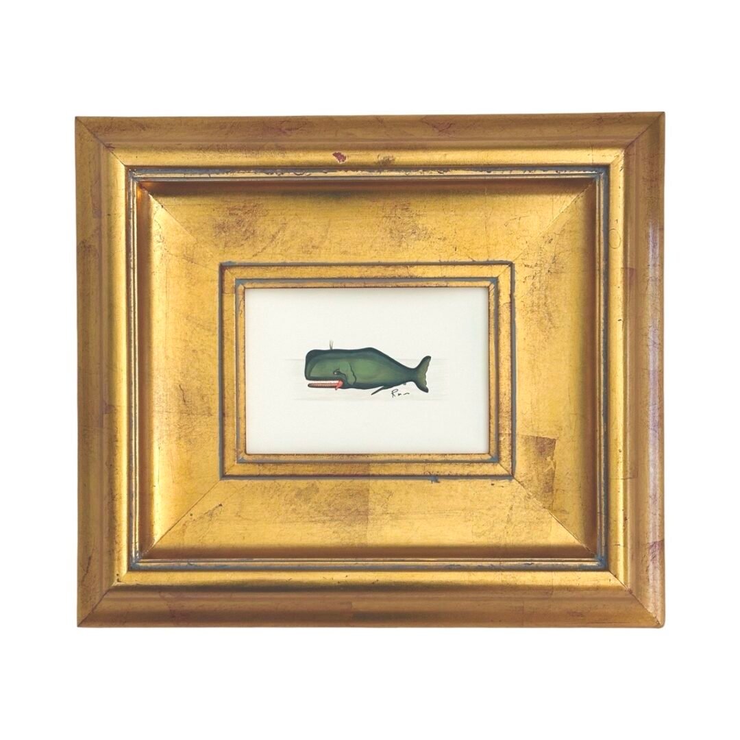 Hand-Painted Baby Whale Painting, Finn