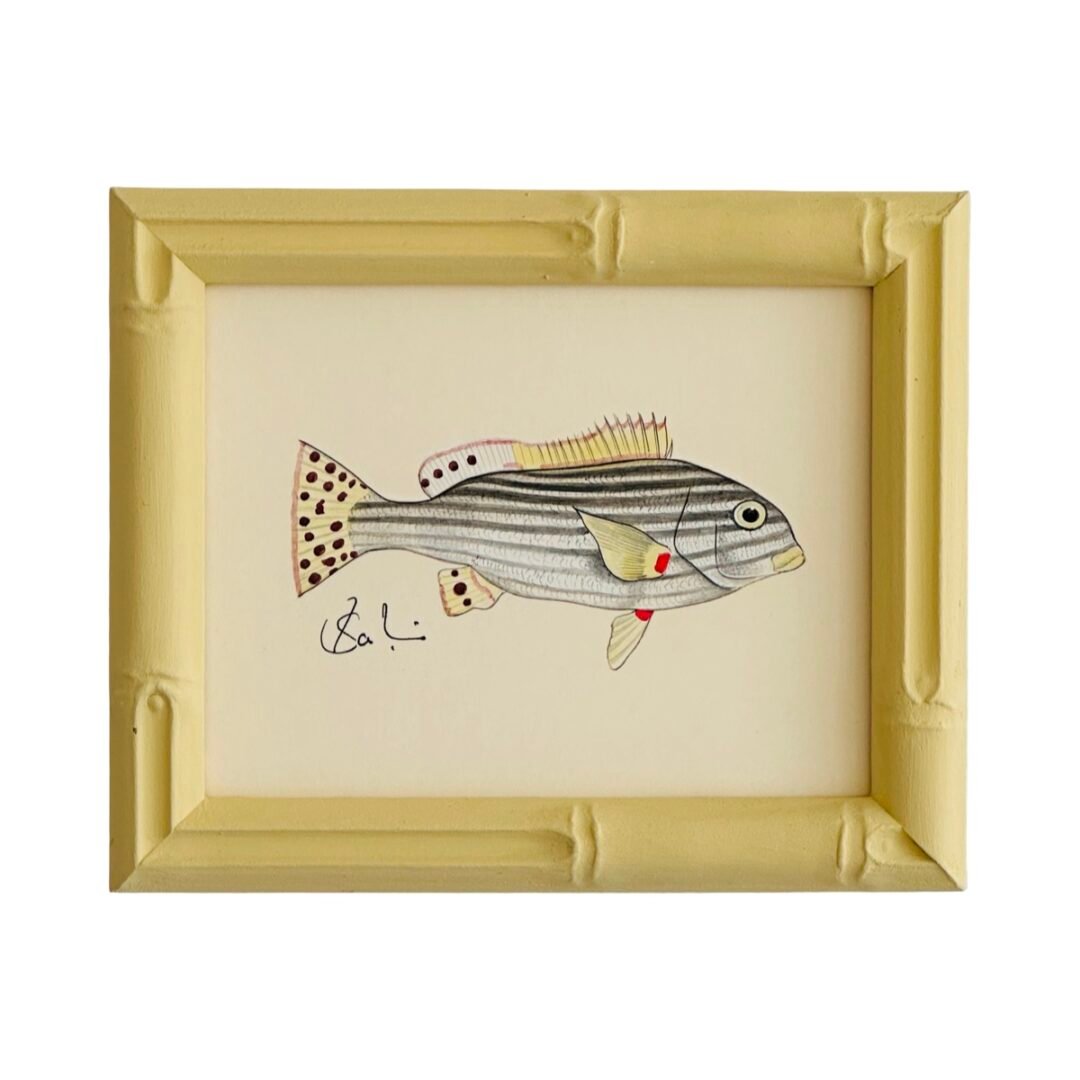 Hand-Painted Fish Painting, Butterscotch