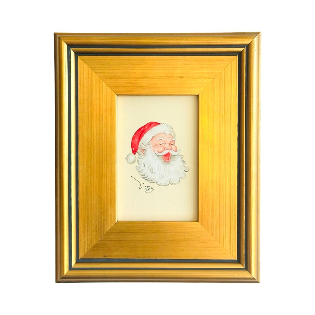 Hand-Painted Santa Painting