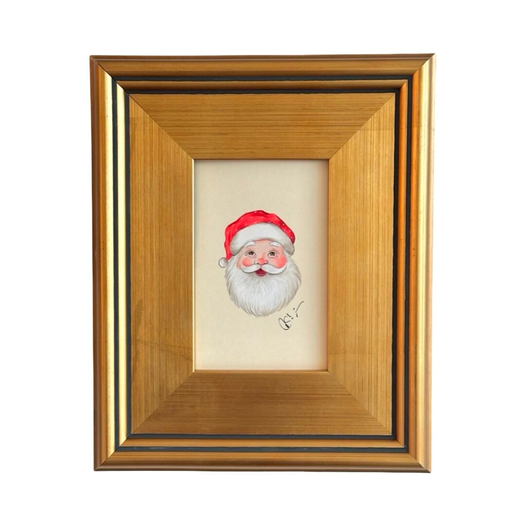 Hand-Painted Santa Painting