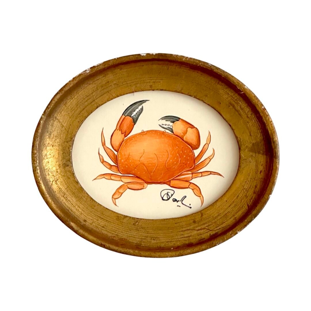 Hand-Painted Mini Crab Painting, Clementine