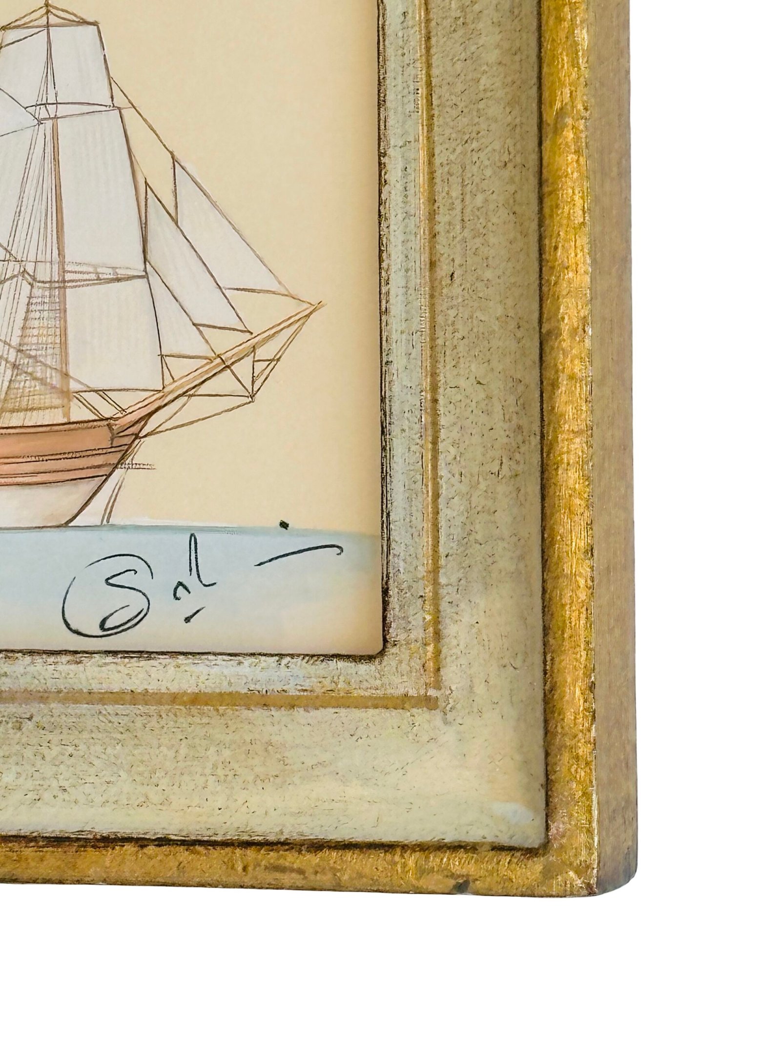 Hand-Painted Sailboat Painting, Sea Biscuit - Image 3