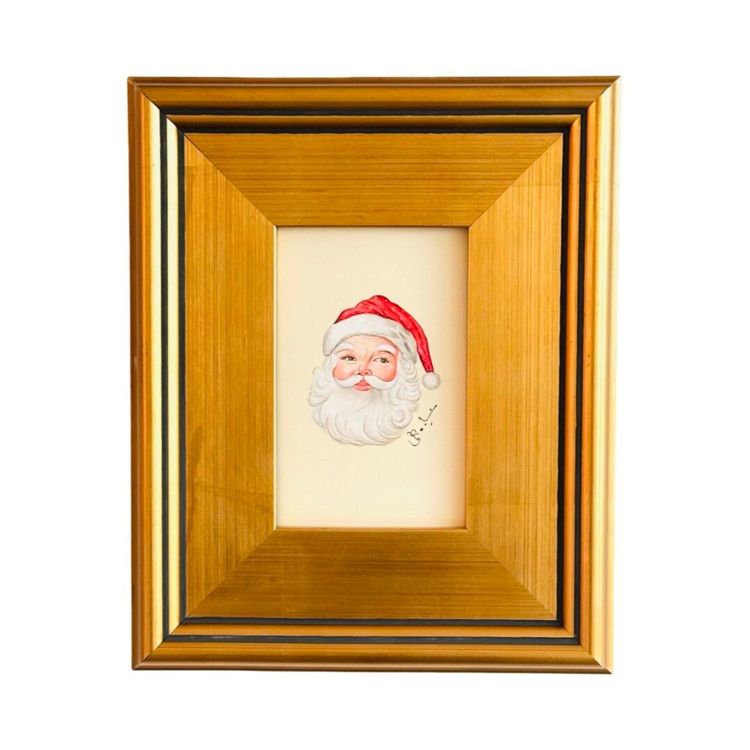 Hand-Painted Santa Painting