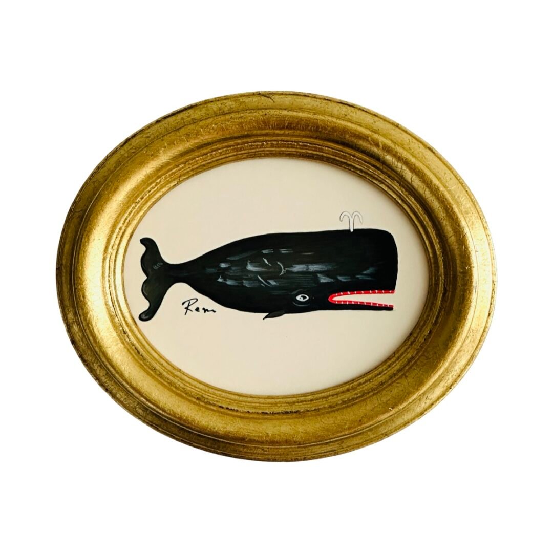 Hand-Painted Baby whale Painting, Pip