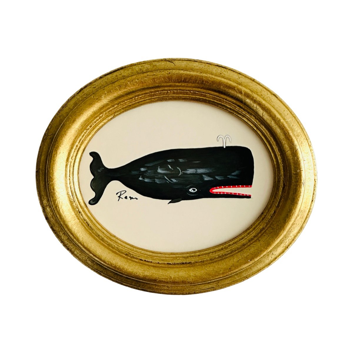 Hand-Painted Baby whale Painting, Pip