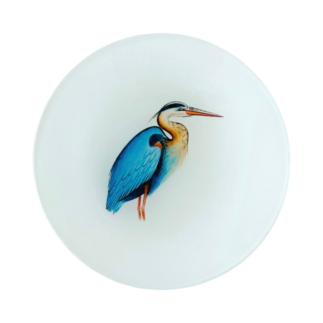 Glass Trinket dish, Heron