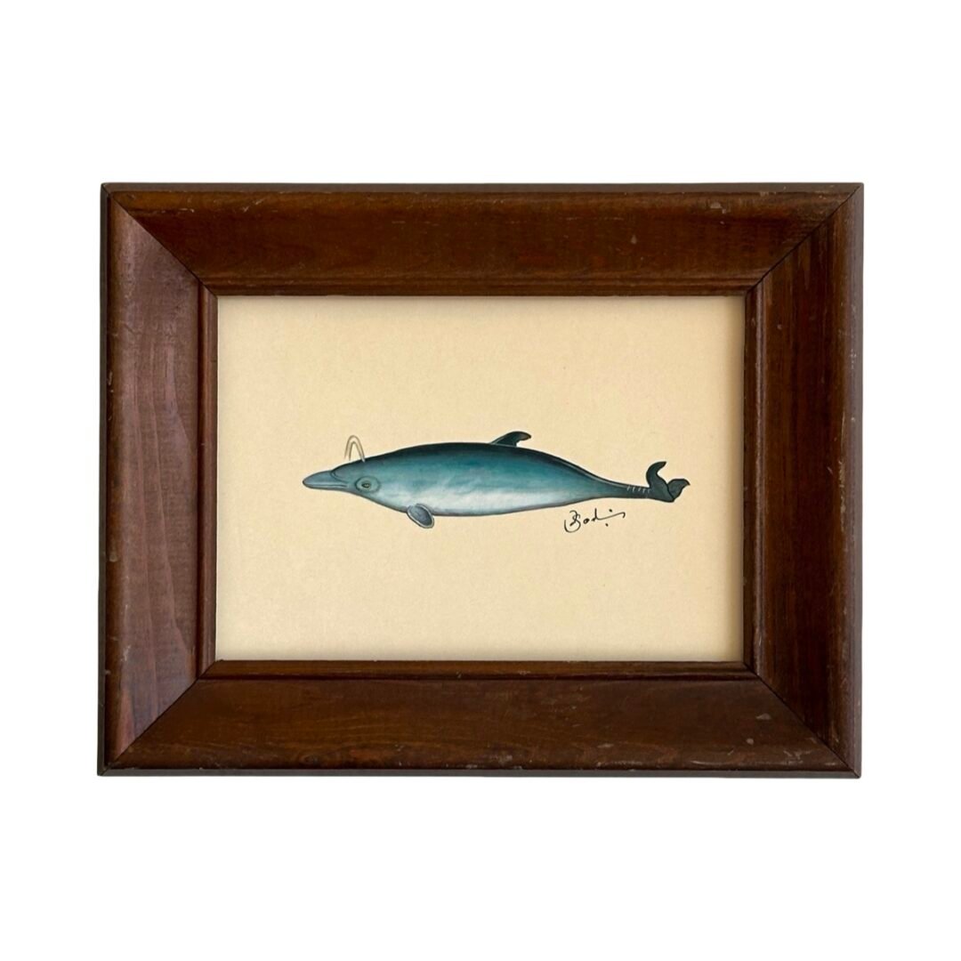 Hand-Painted dolphin Painting, Lunar