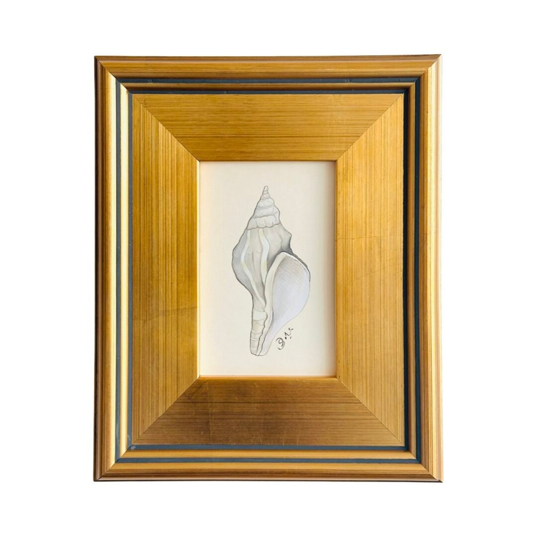 Hand-Painted Seashell Painting