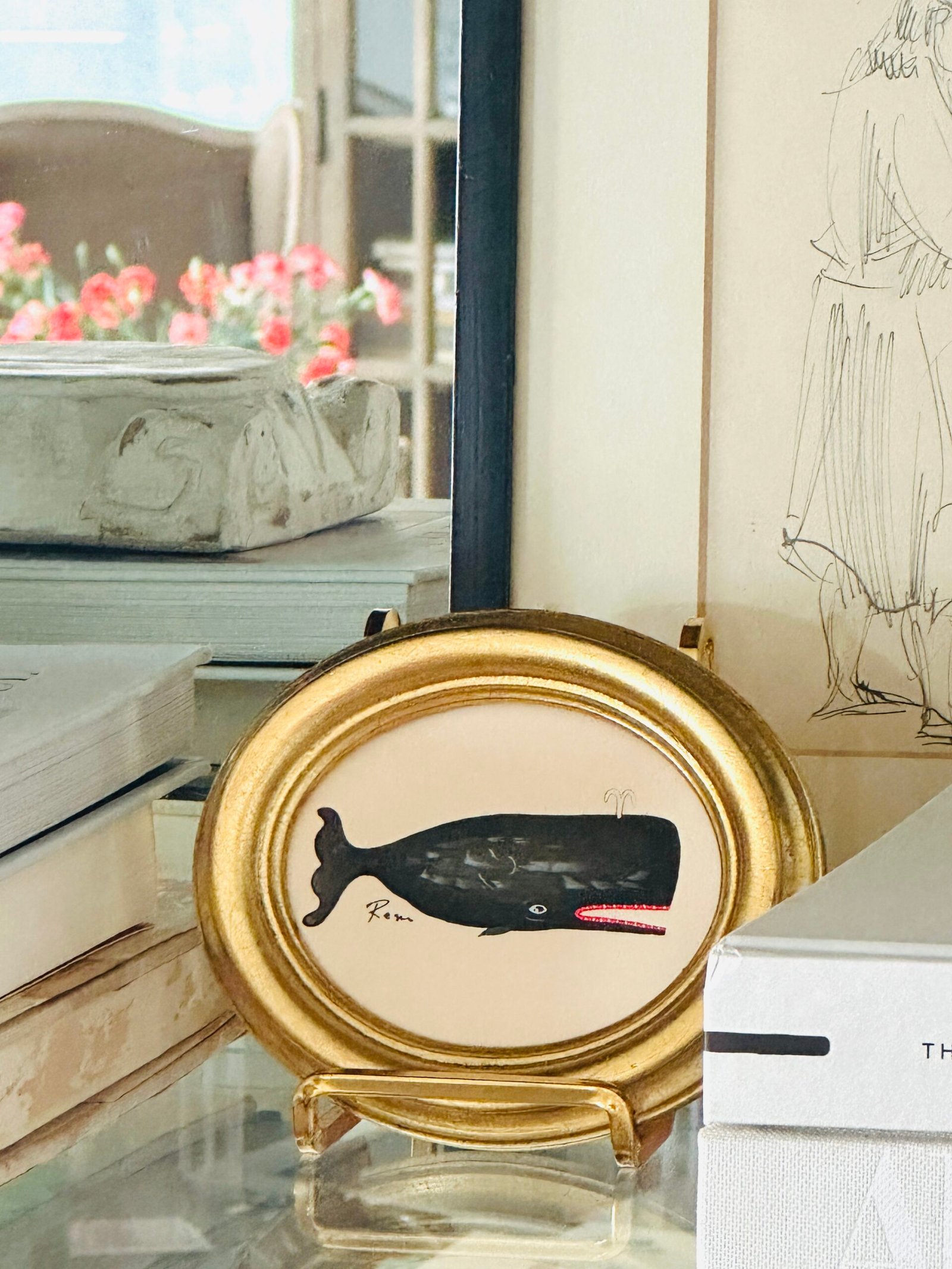 Hand-Painted Baby whale Painting, Pip - Image 2