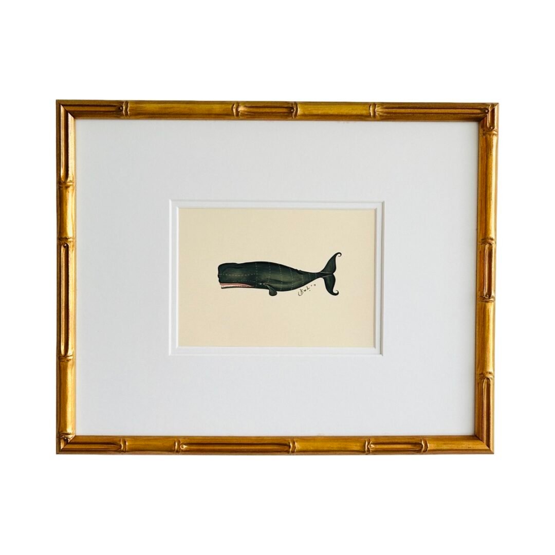 Hand-Painted Whale Painting, Harbor